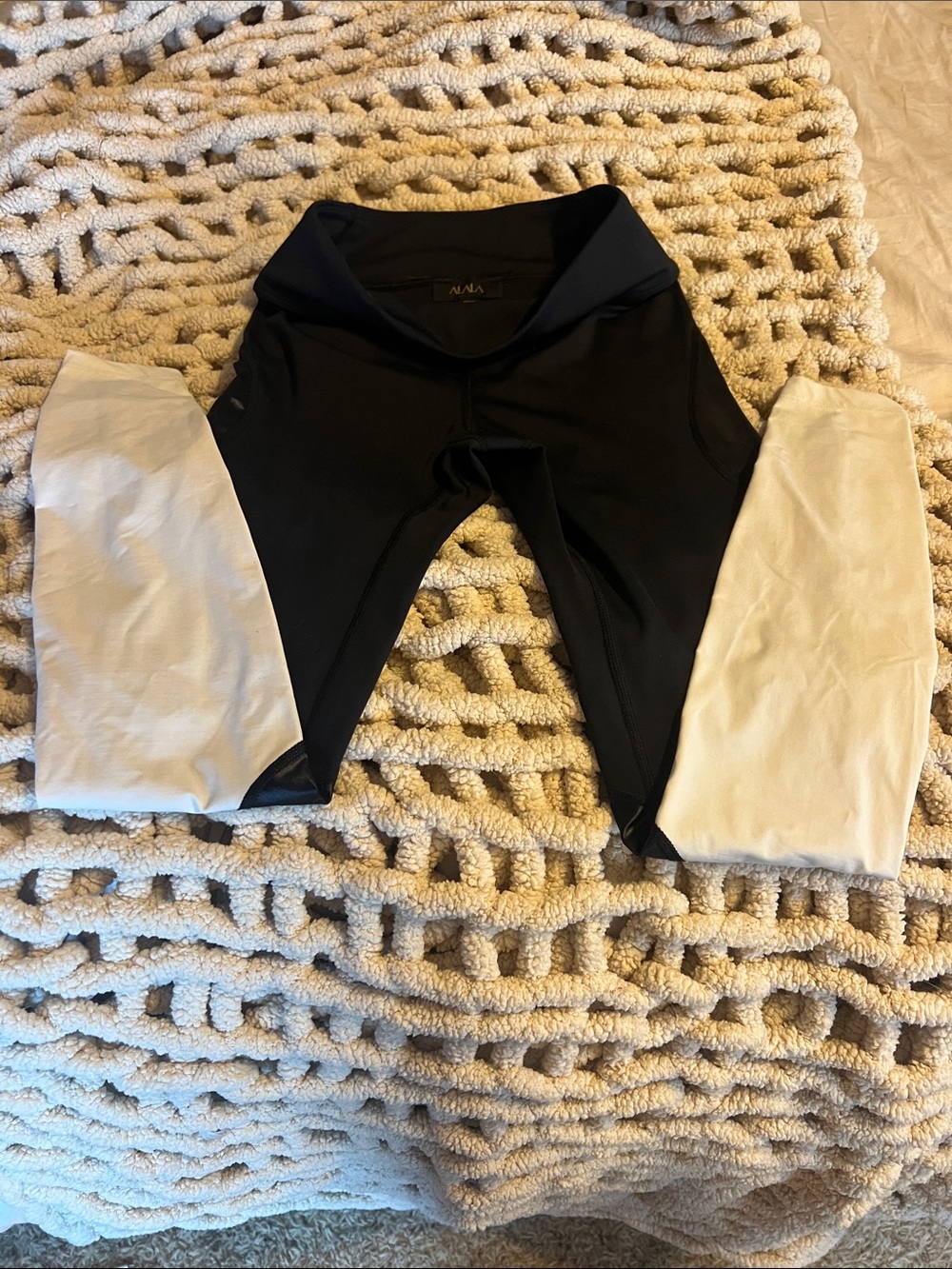Alala leggings two tone with leather like detail